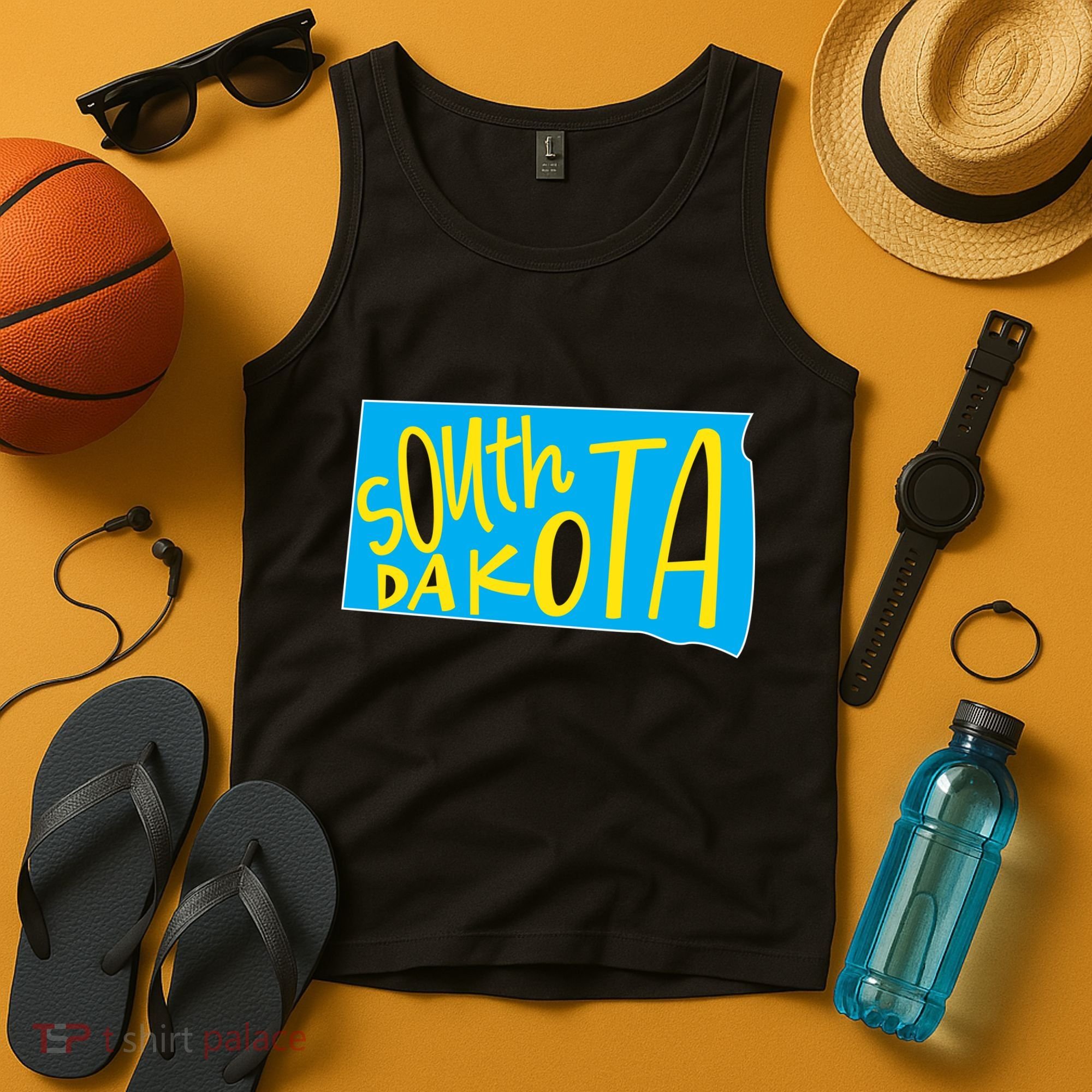South Dakota Hand Drawn State Outline Tank Top