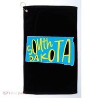 South Dakota Hand Drawn State Outline Golf Towel thumb 0