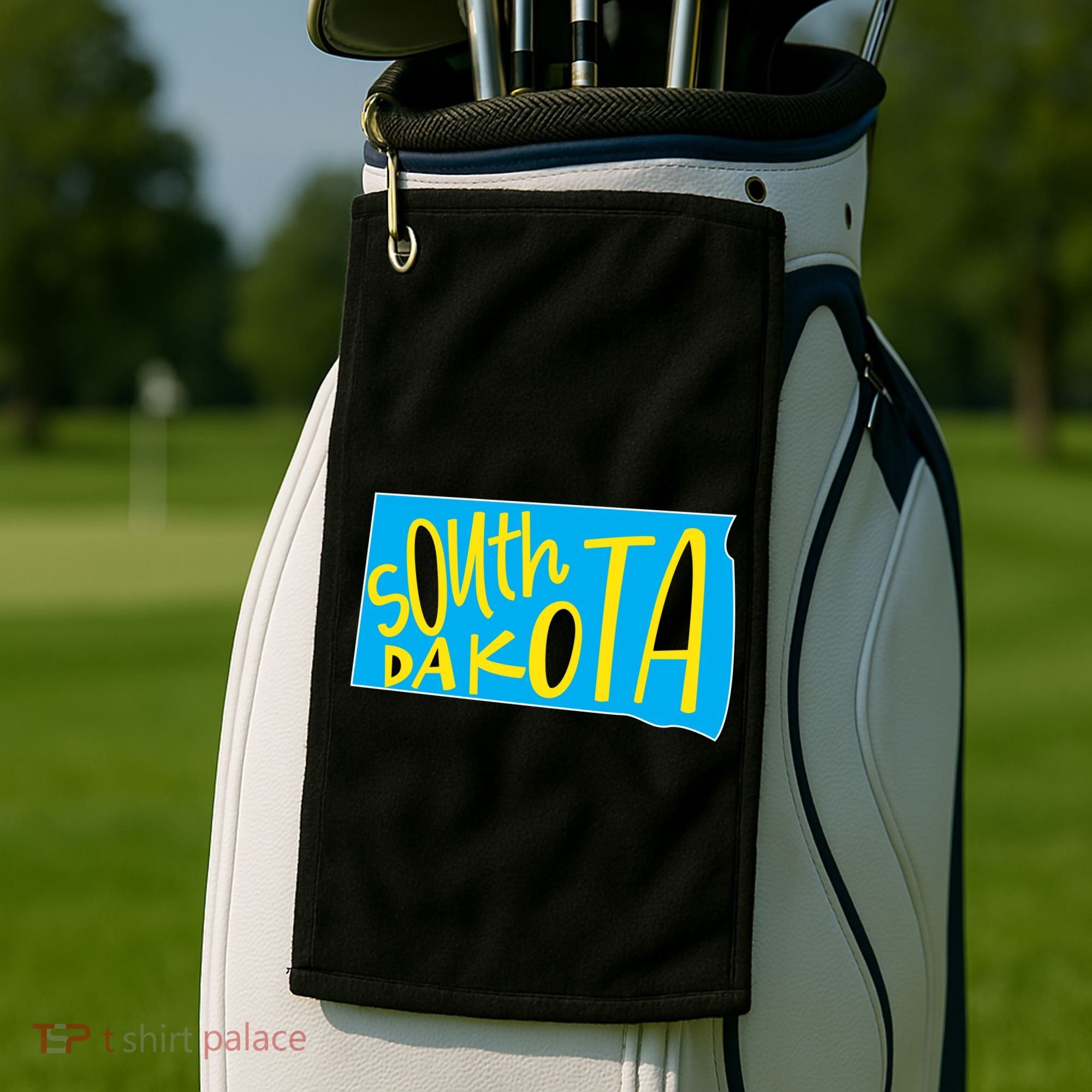 South Dakota Hand Drawn State Outline Golf Towel