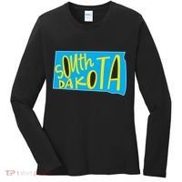 South Dakota Hand Drawn State Outline Women's Long Sleeve Shirt thumb 0