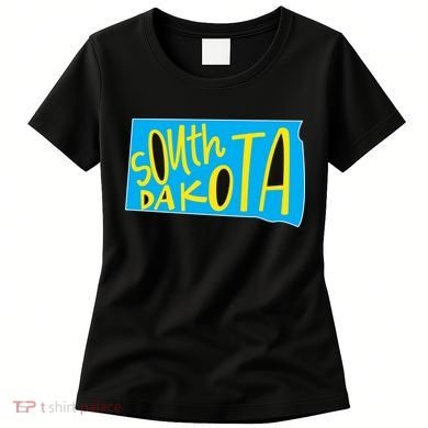 South Dakota Hand Drawn State Outline Women's T-Shirt