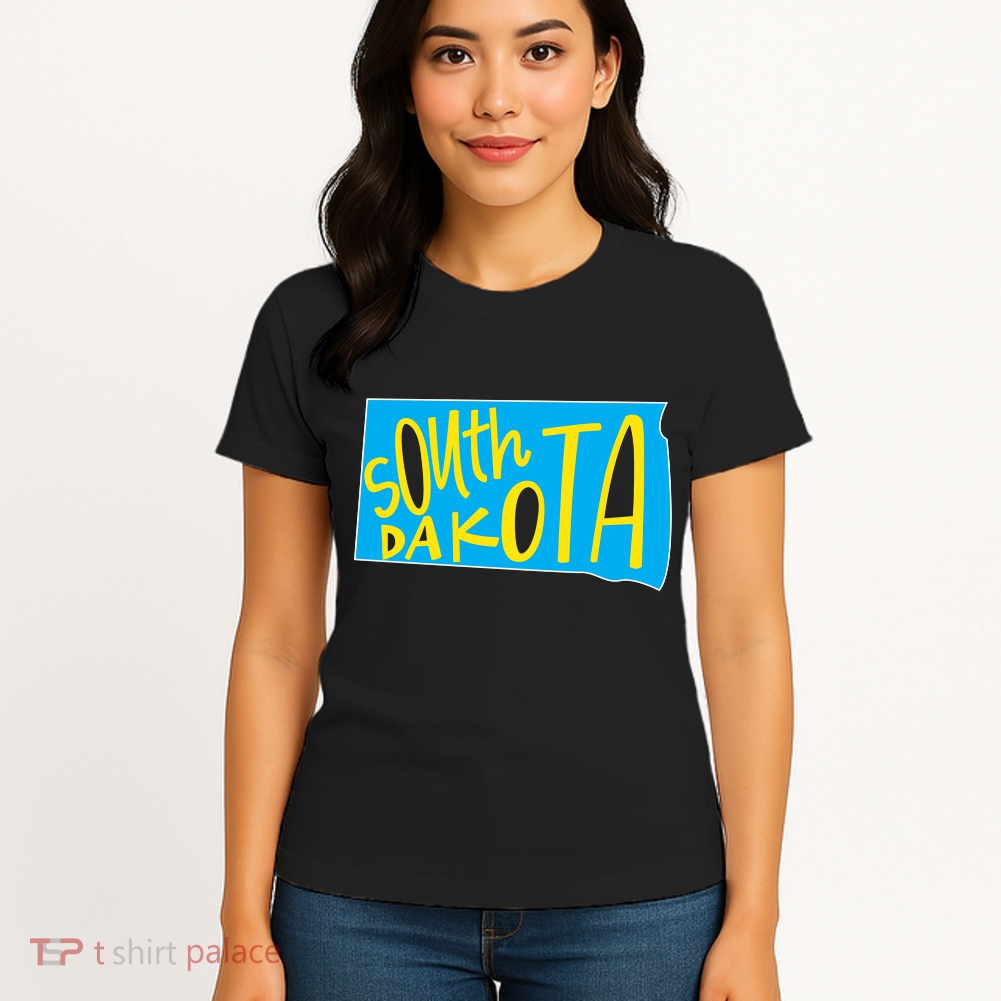 South Dakota Hand Drawn State Outline Women's T-Shirt