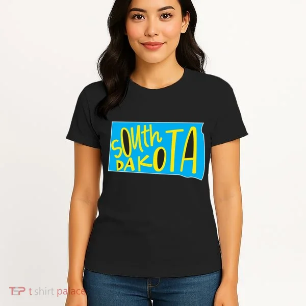 South Dakota Hand Drawn State Outline Women's T-Shirt