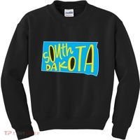 South Dakota Hand Drawn State Outline Kids Sweatshirt thumb 0