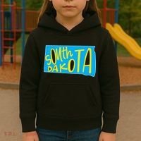 South Dakota Hand Drawn State Outline Kids Hoodie thumb 3