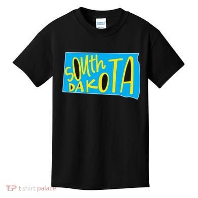 South Dakota Hand Drawn State Outline Kids T-Shirt