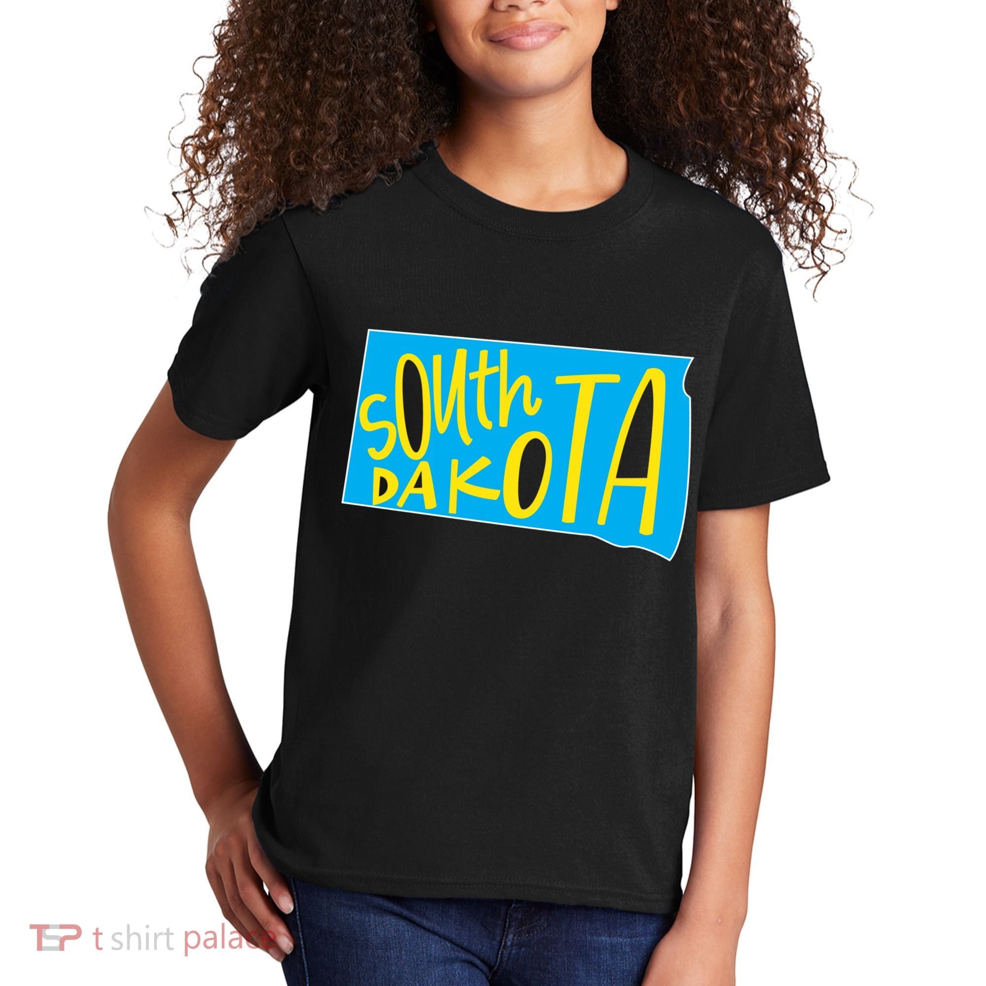 South Dakota Hand Drawn State Outline Kids T-Shirt