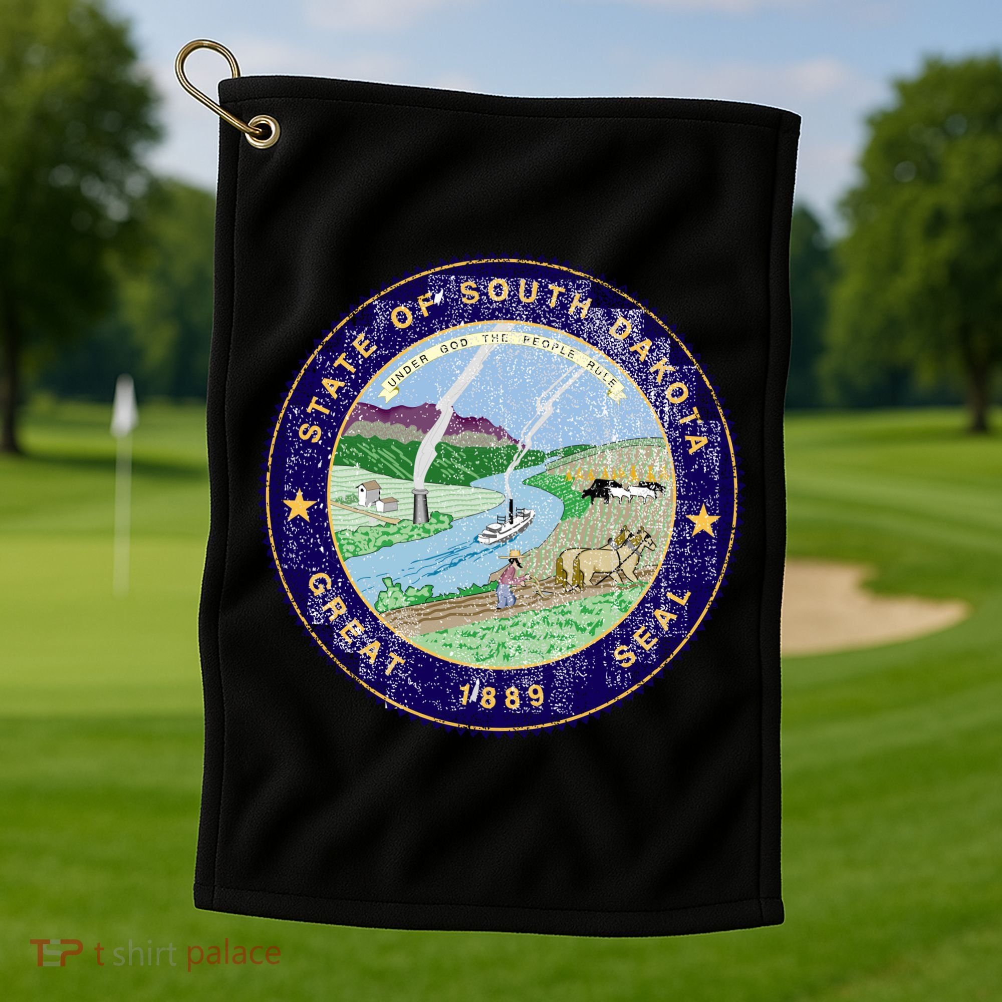South Dakota Seal Golf Towel