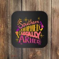 Southern Charmed Legally Armed 2nd Amendment Coaster thumb 0