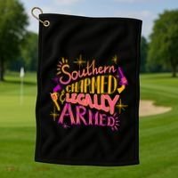 Southern Charmed Legally Armed 2nd Amendment Golf Towel thumb 1