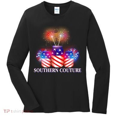 Southern Couture July 4th Women's Long Sleeve Shirt