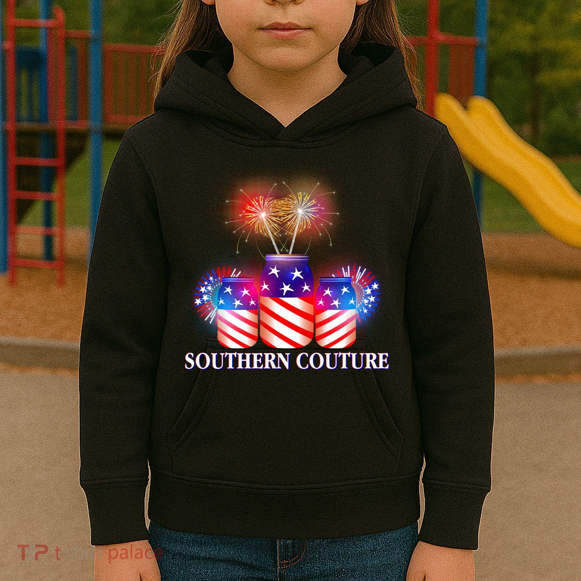 Southern Couture July 4th Kids Hoodie