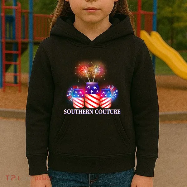 Southern Couture July 4th Kids Hoodie
