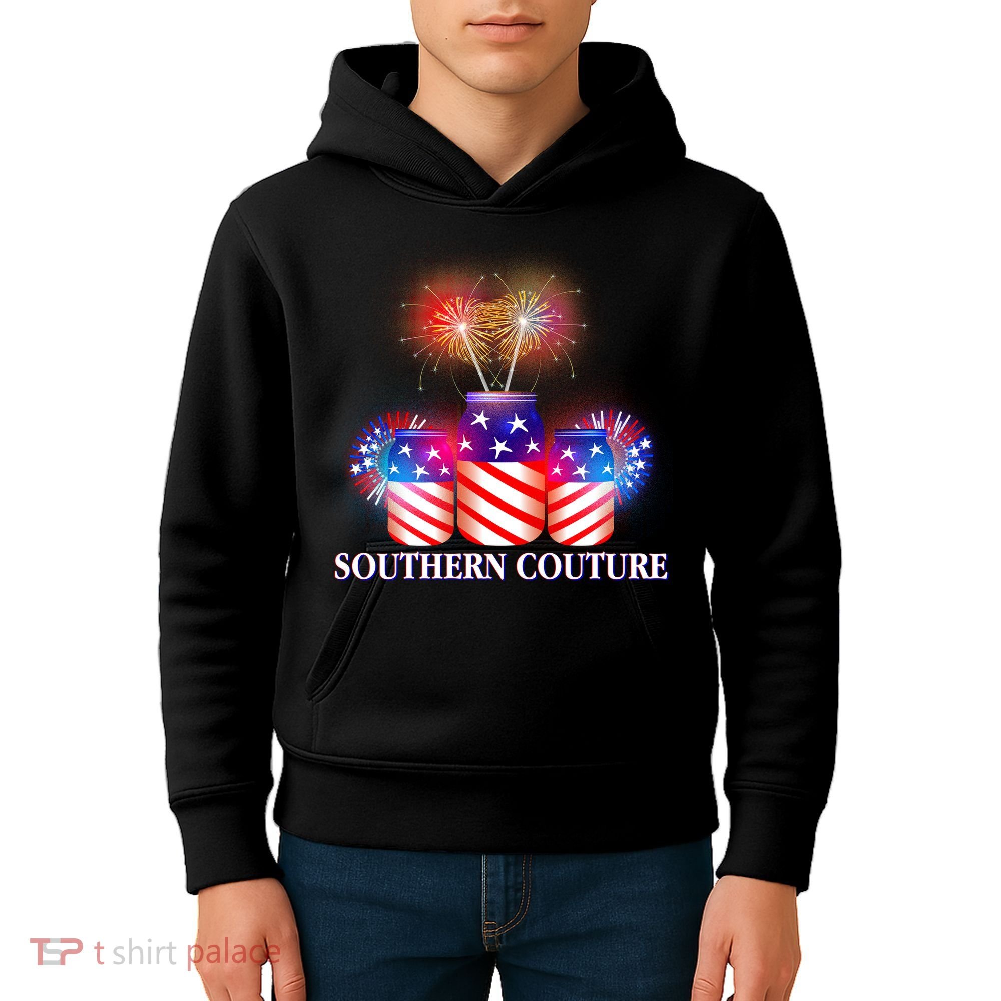 Southern Couture July 4th Kids Hoodie