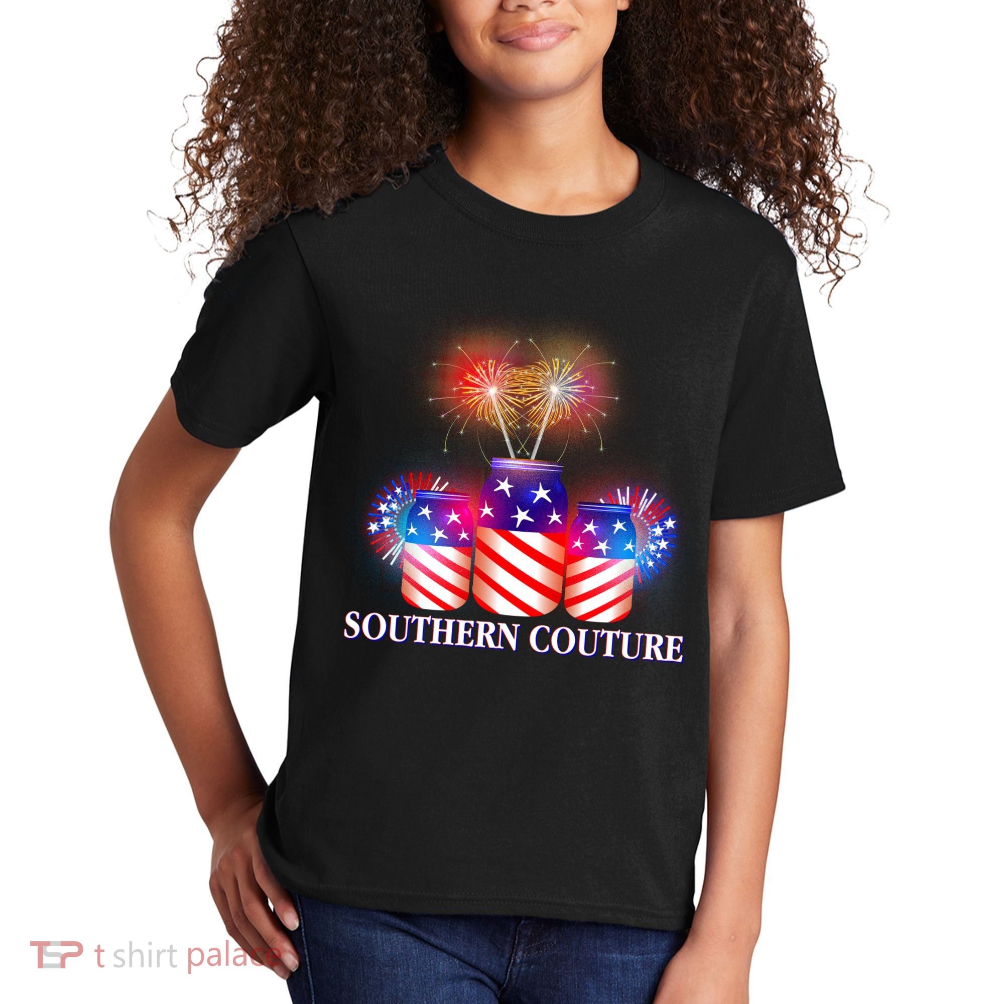 Southern Couture July 4th Kids T-Shirt