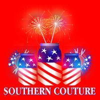 Southern Couture July 4th Santa Hat thumb 1
