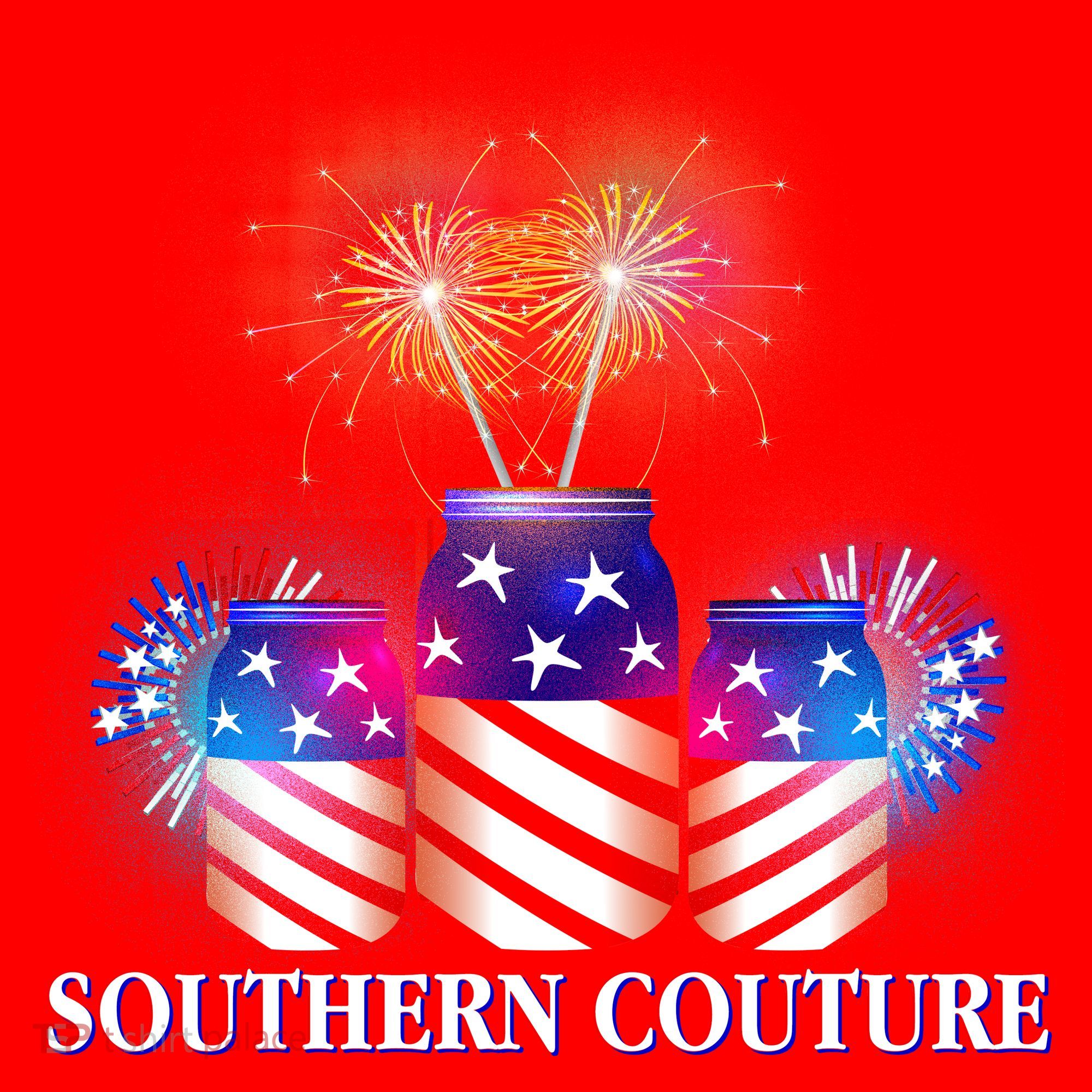 Southern Couture July 4th Santa Hat