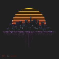 Synthwave Outrun Vaporwave City Sunset Aesthetic Women's Sweatshirt thumb 2