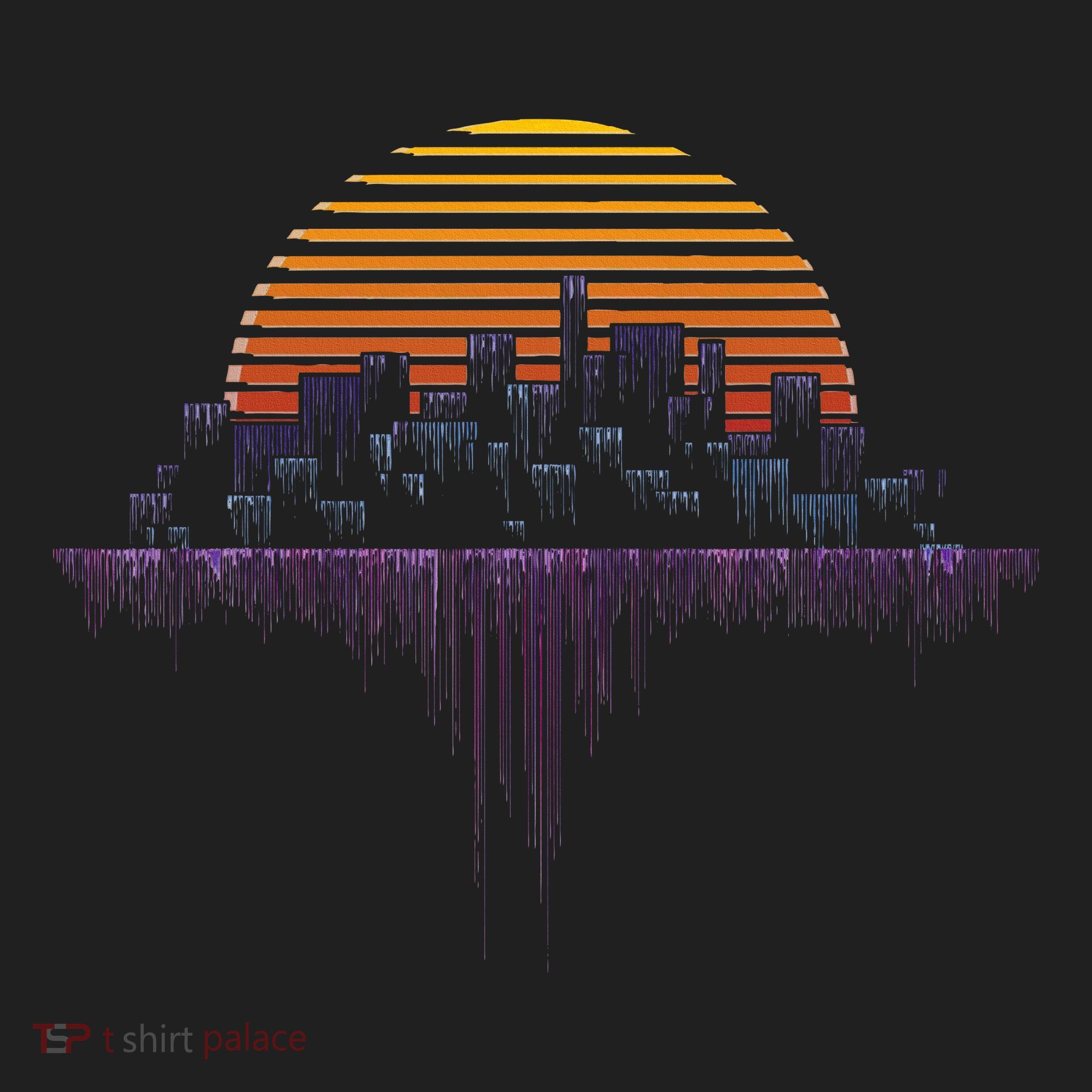 Synthwave Outrun Vaporwave City Sunset Aesthetic Tumbler