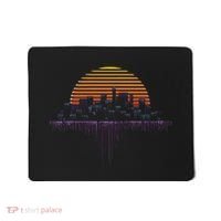 Synthwave Outrun Vaporwave City Sunset Aesthetic Mousepad thumb 0