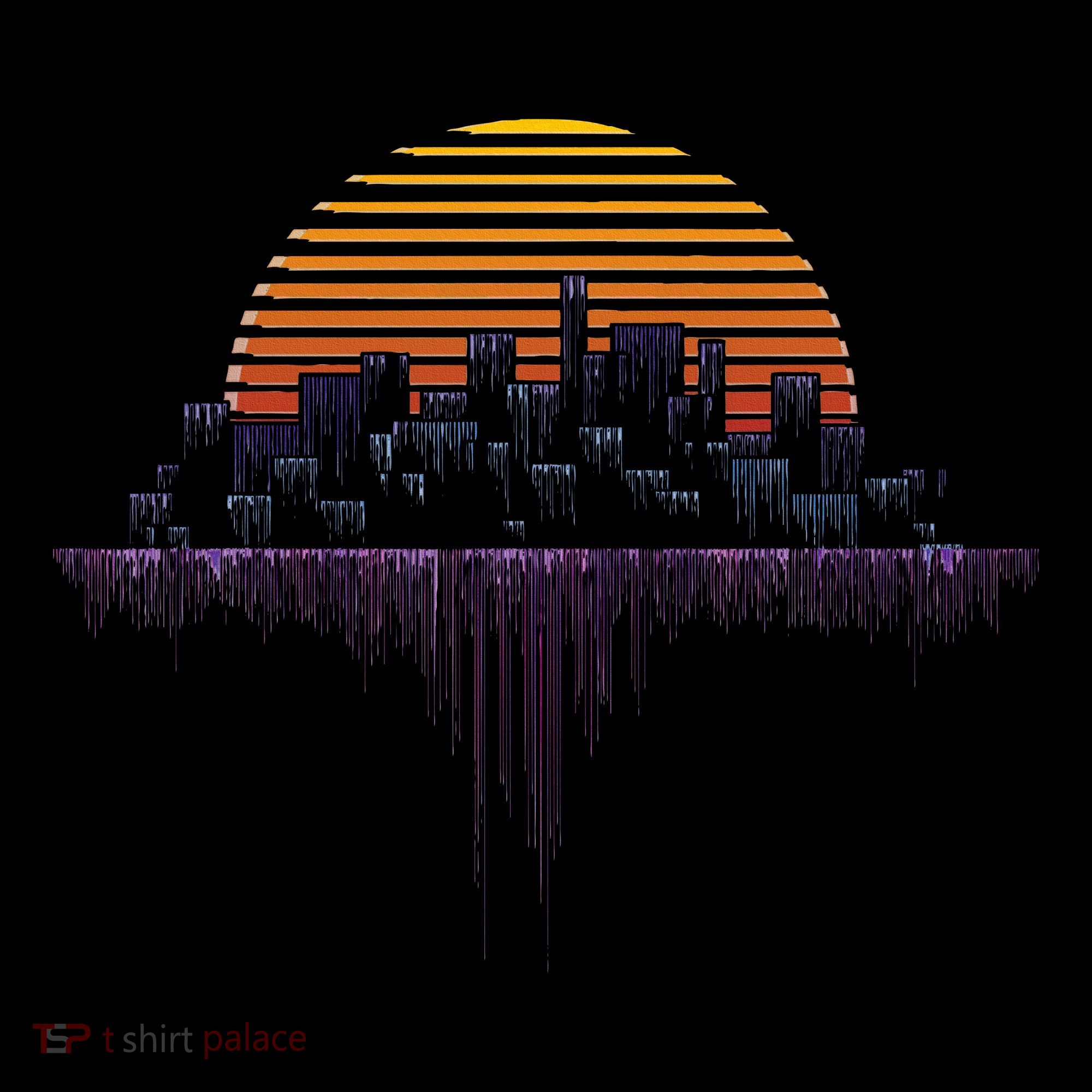 Synthwave Outrun Vaporwave City Sunset Aesthetic Mousepad