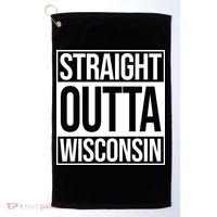 Straight Outta Wisconsin Golf Towel thumb 0