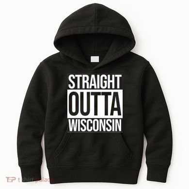 Straight Outta Wisconsin Kids Hoodie