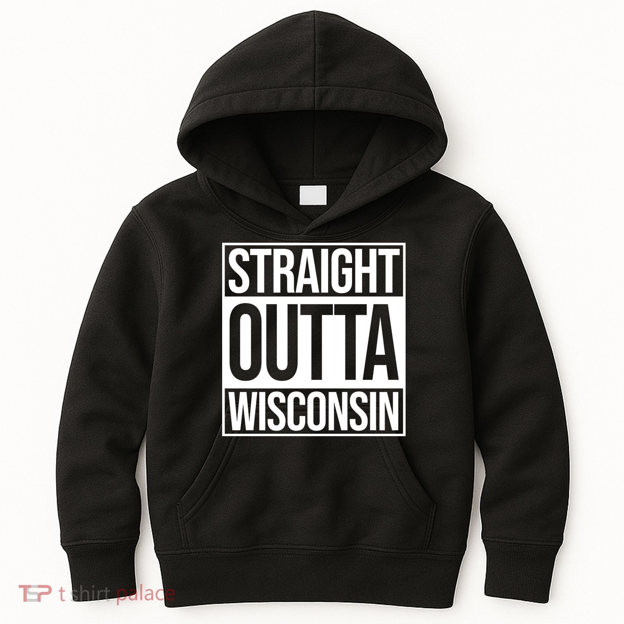 Straight Outta Wisconsin Kids Hoodie
