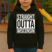 Straight Outta Wisconsin Kids Hoodie thumb 3