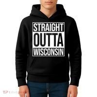 Straight Outta Wisconsin Kids Hoodie thumb 4