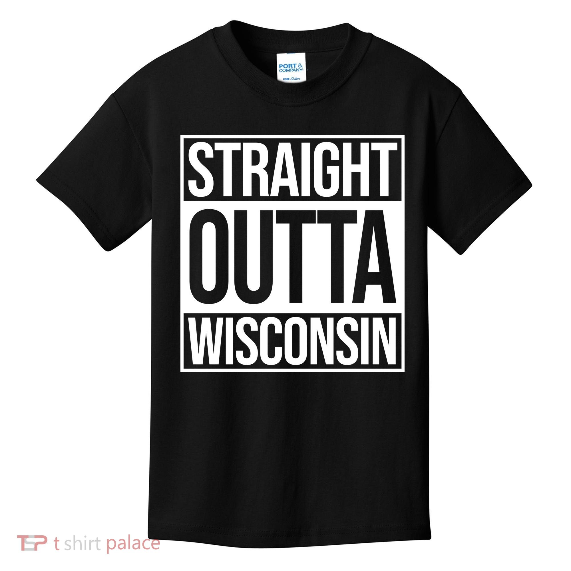 Straight Outta Wisconsin Kids T-Shirt