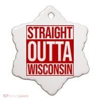 Straight Outta Wisconsin Ceramic Ornament thumb 0