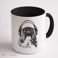 Sea Otter With Cell Phone And Headphones Gift Coffee Mug thumb 1