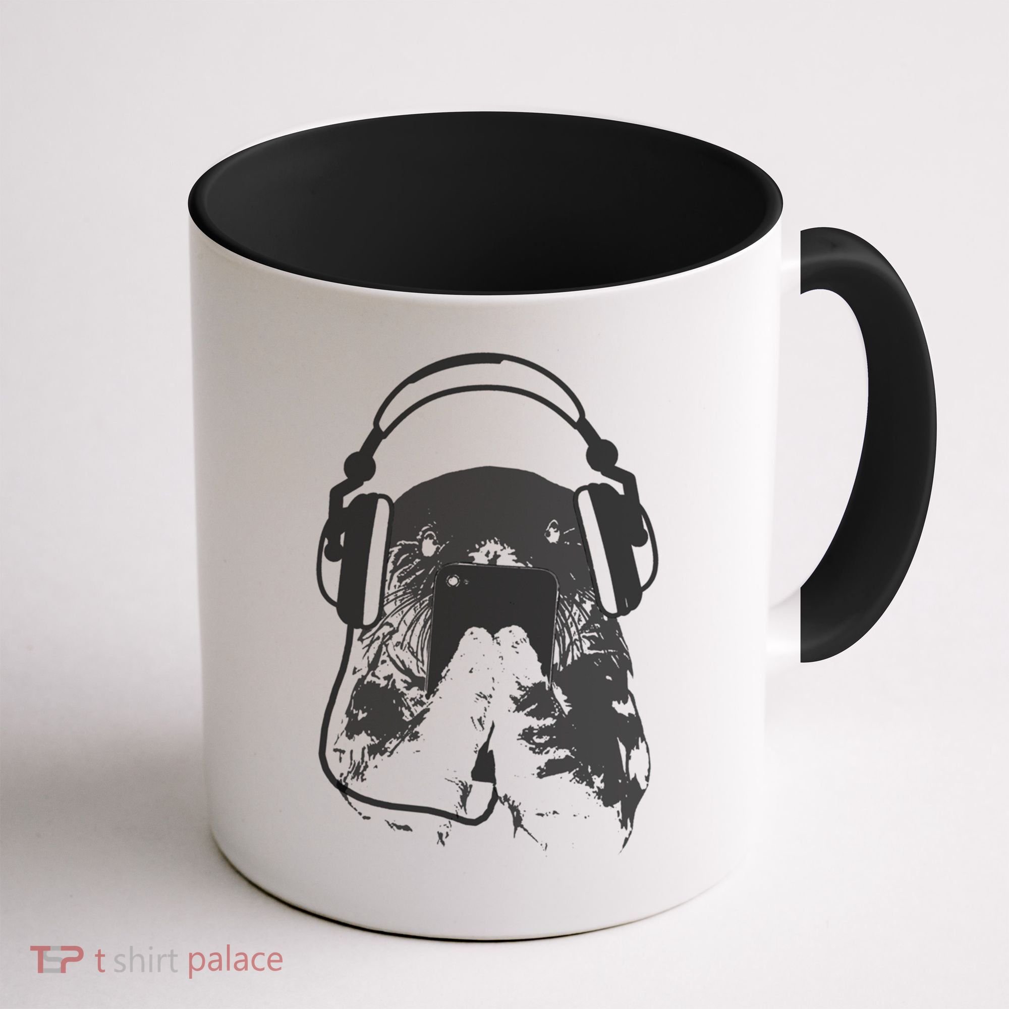 Sea Otter With Cell Phone And Headphones Gift Coffee Mug