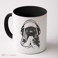 Sea Otter With Cell Phone And Headphones Gift Coffee Mug thumb 0