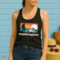 State Of Washington Pacific Northwest Bigfoot Mountain Women's Tank Top thumb 2