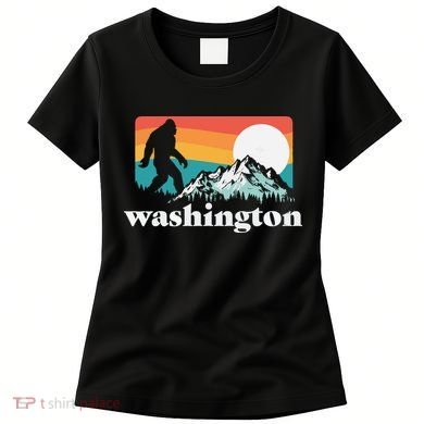 State Of Washington Pacific Northwest Bigfoot Mountain Women's T-Shirt