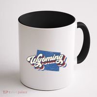 State Of Wyoming Retro Logo Coffee Mug thumb 1