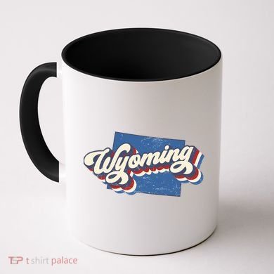 State Of Wyoming Retro Logo Coffee Mug