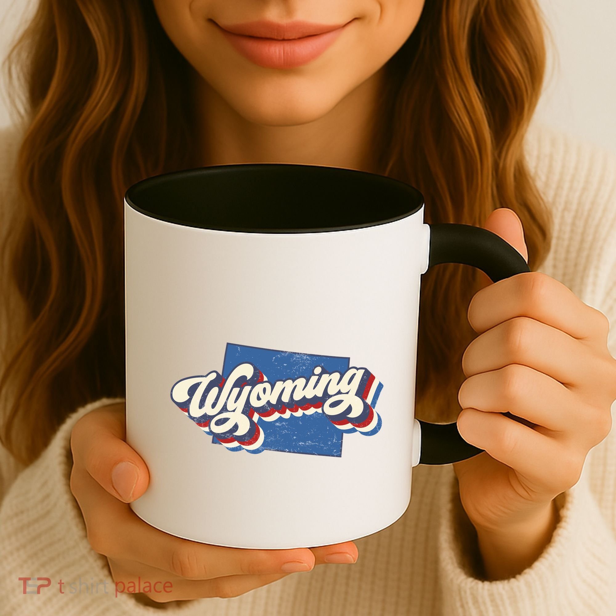 State Of Wyoming Retro Logo Coffee Mug