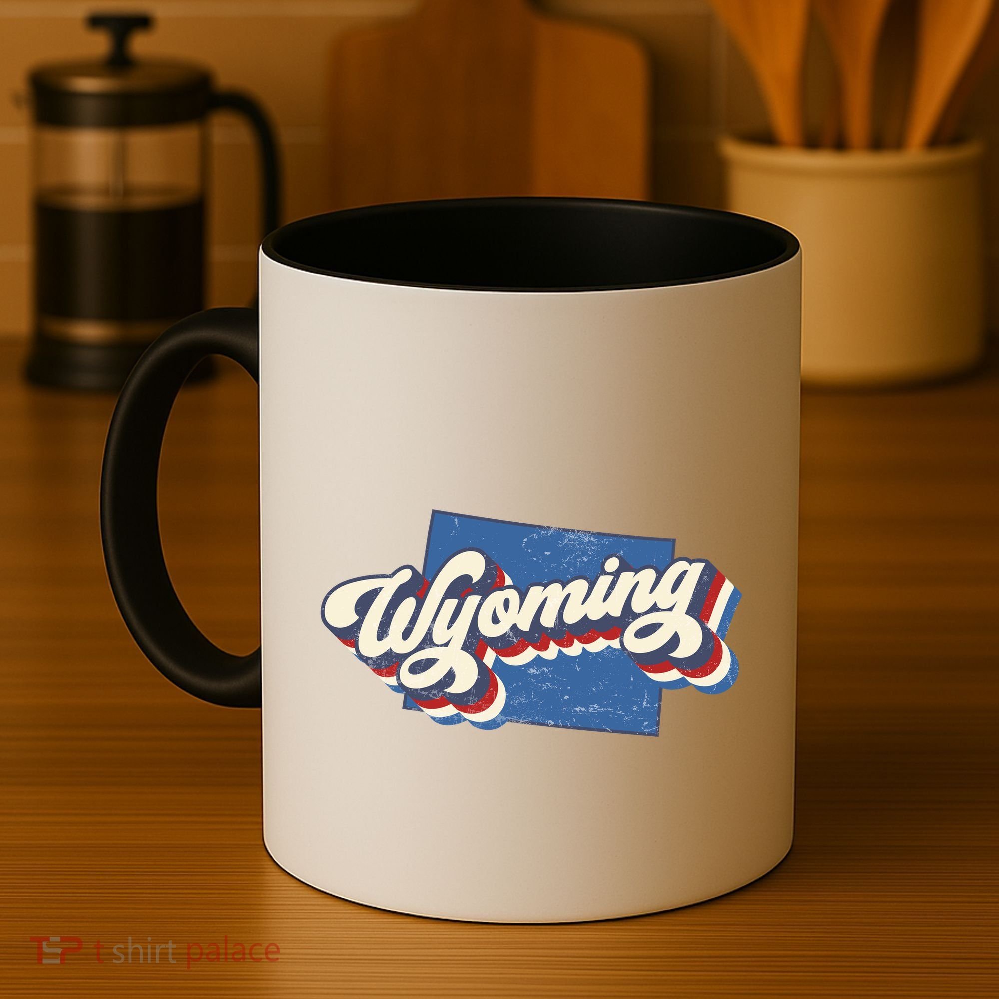 State Of Wyoming Retro Logo Coffee Mug