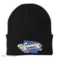 State Of Wyoming Retro Logo Beanie thumb 0