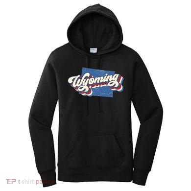 State Of Wyoming Retro Logo Women's Hoodie
