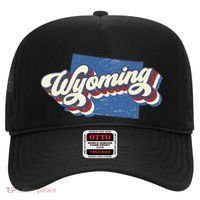 State Of Wyoming Retro Logo Hat thumb 0