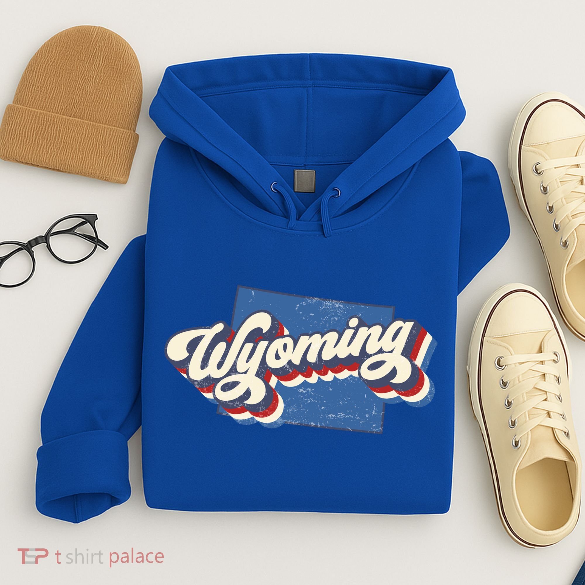 State Of Wyoming Retro Logo Hoodie