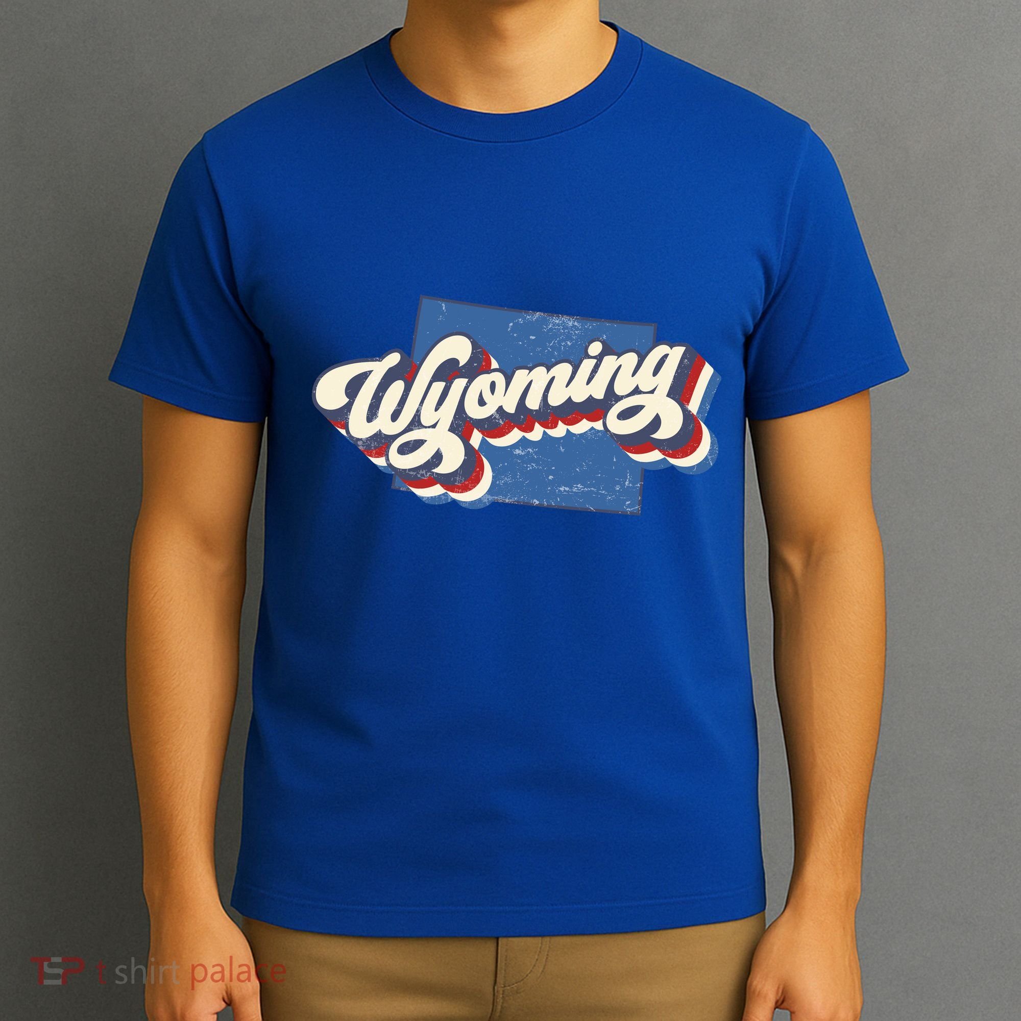 State Of Wyoming Retro Logo T-Shirt