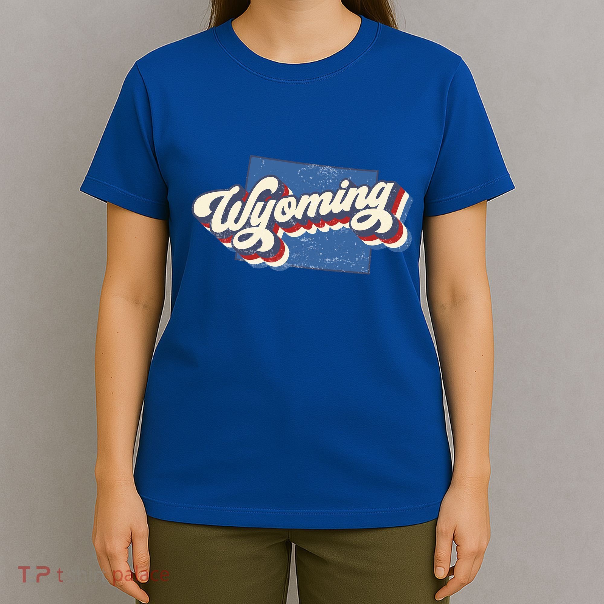 State Of Wyoming Retro Logo T-Shirt
