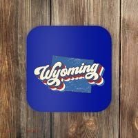 State Of Wyoming Retro Logo Coaster thumb 0