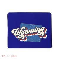State Of Wyoming Retro Logo Mousepad thumb 0