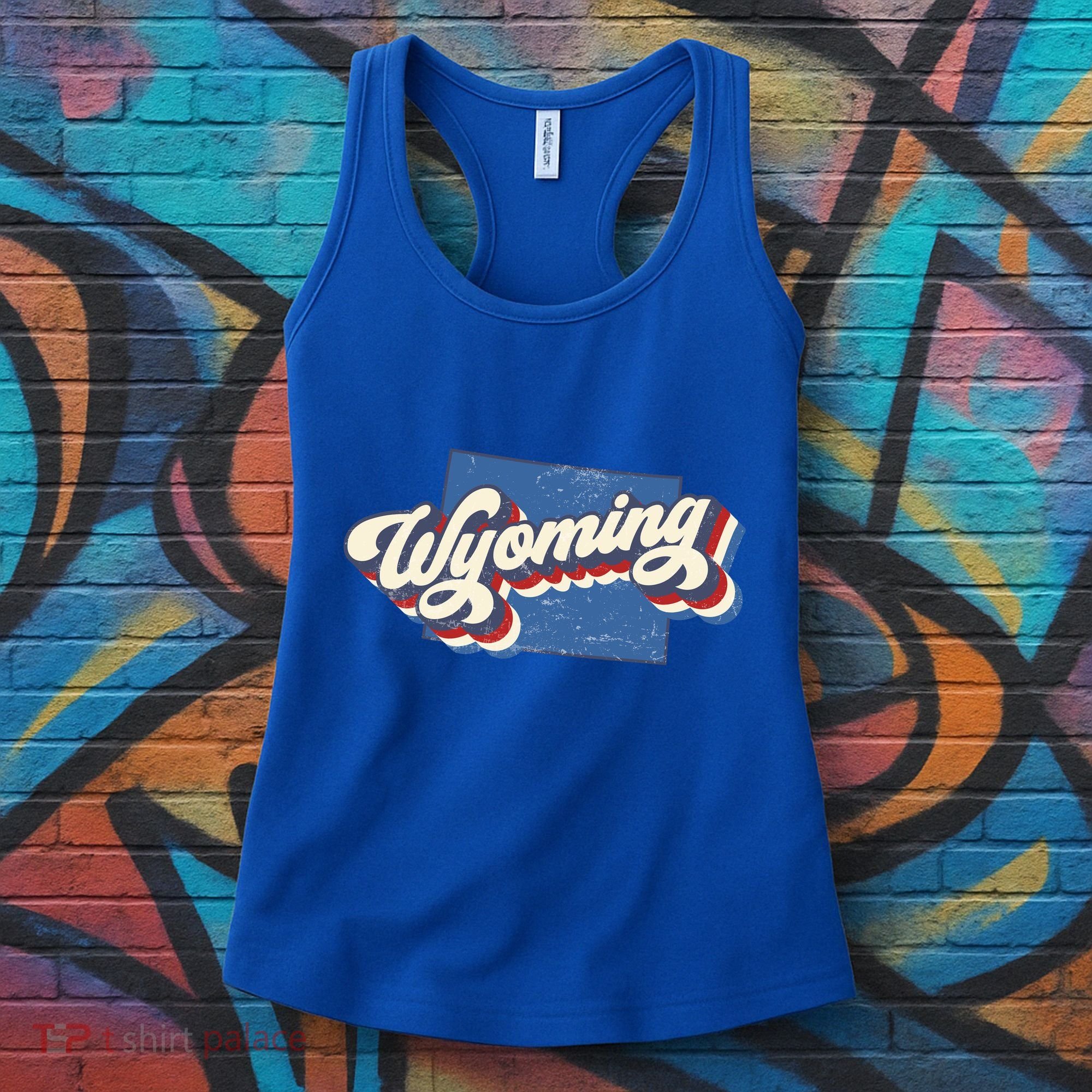 State Of Wyoming Retro Logo Women's Tank Top